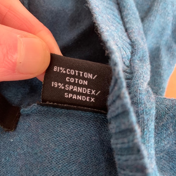 Last call! Soft tunic length sleeveless hooded sweater S, EUC, dark teal - Picture 4 of 5